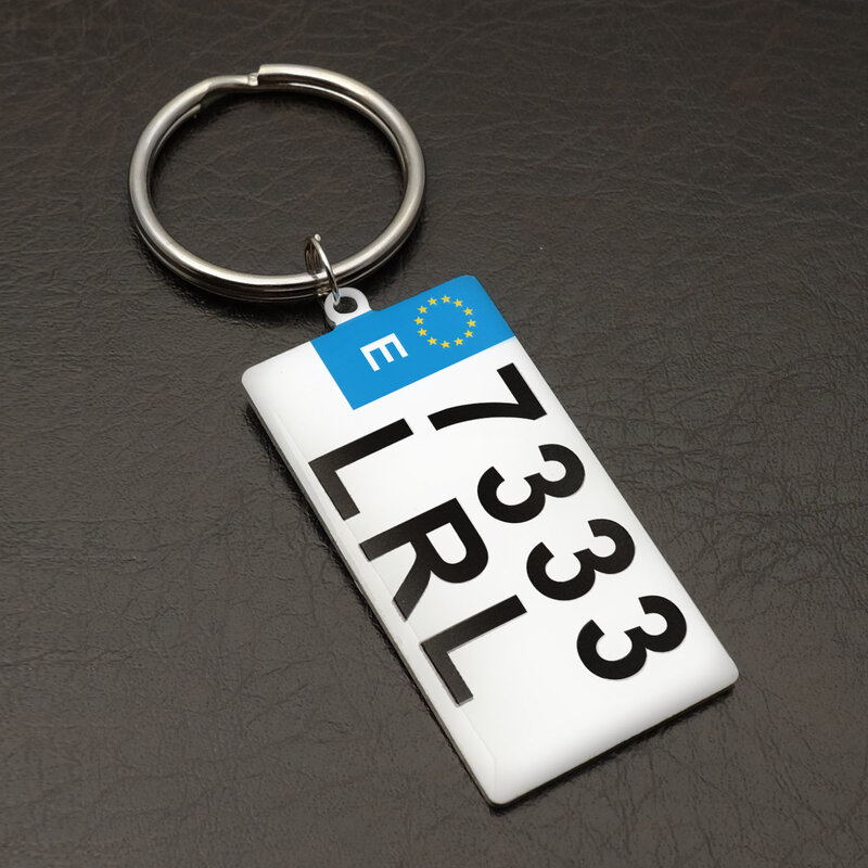 Porte-clés de plaque d'immatriculation de voiture personnalisé, porte-clés de numéro de voiture, cadeau personnalisé pour lui, cadeau anti-perte pour le conducteur