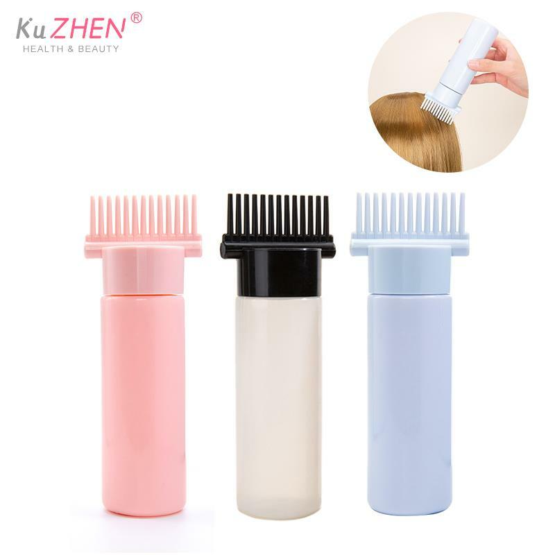 120ml  PP Hair Dye Shampoo Bottle Applicator With Graduated Brush Dispensing Kit Salon Hair Coloring Dyeing Styling Tools