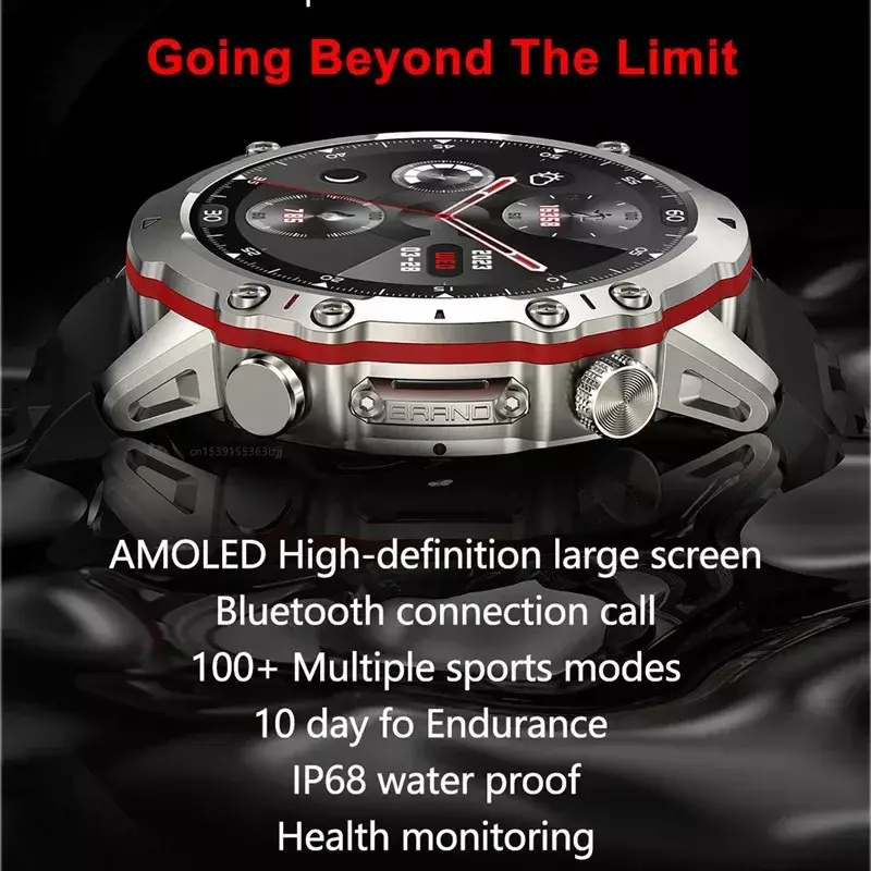 FW09E Smart Watch 1.43inch Amoled Large Screen BT Call Blood Pressure Heart Rate Men Outdoor Sport  Fitness Tracker Smartwatch
