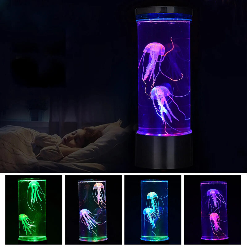 Lámpara de medusas que cambia de Color, luz nocturna de mesa alimentada por Usb/batería, regalo para niños, decoración del dormitorio del hogar, regalos de cumpleaños para niños y niñas