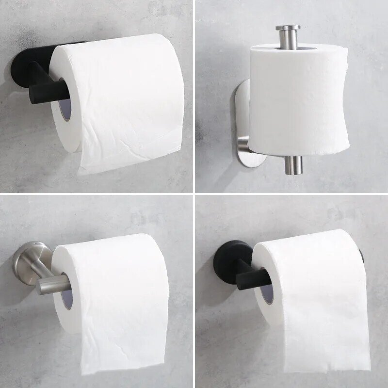 Bez dziurkowania uchwyt ścienny na papier toaletowy ze stali nierdzewnej antykorozyjna stal nierdzewna łazienka kuchnia rolkę papieru uchwyt na papier toaletowy