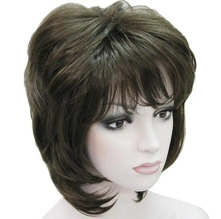 Women’s Wig Short Light Brown Curly Ladies Daily Hair Wigs