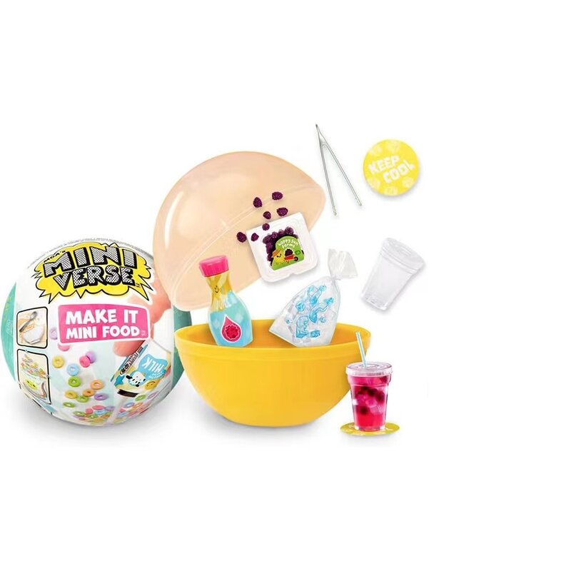 2024 Miniverse membuat makanan mini seri Mga mainan plastik mode bola kejutan anak buatan tangan Diy bola Guess hadiah anak-anak