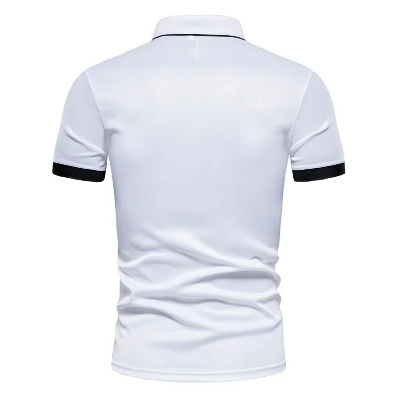 Мужская Повседневная рубашка с коротким рукавом, модная спортивная рубашка-поло с коротким рукавом и принтом, для лета