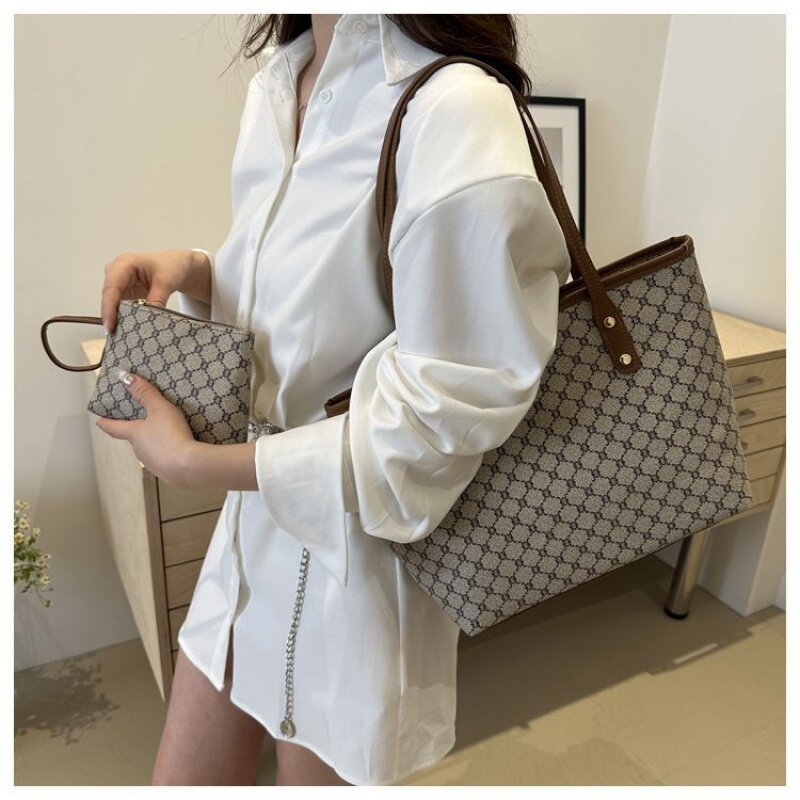 Commuter Large Capacity New Fashionable Stylish All-Match Shoulder Bag High Texture Tote Bag