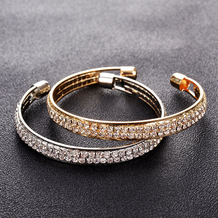 Iced Out Watch With Bangle for Women Bling Miami Bracelet Hip Hop Luxury Watches Diamond Ladies Gold Clock Set Jewelry