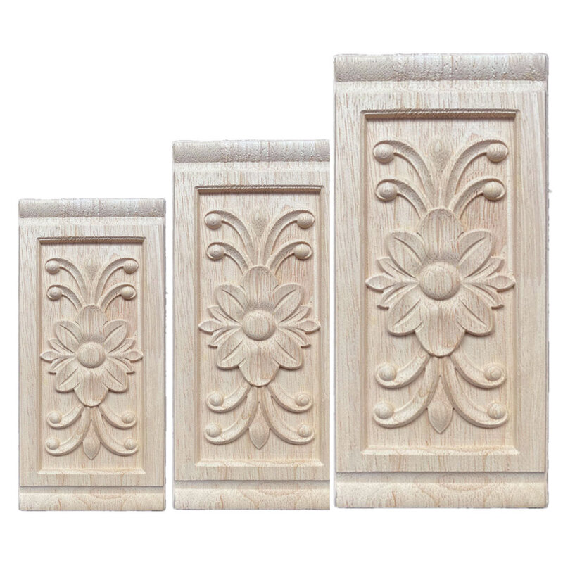1pc 16-21cm de madeira apliques estilo europeu remendo oval flor móveis decoração para casa acessórios mini besta artesanato estatuetas