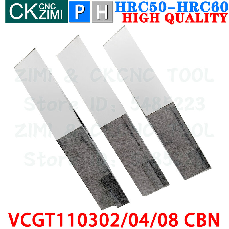 VCGT110302 CBN VCGT110304 CBN VCGT110308 CBN 窒化ホウ素インサート旋削インサート工具 CNC金属切削旋盤ツールVCGT VNMG 1103 CBN 焼入れ鋼用