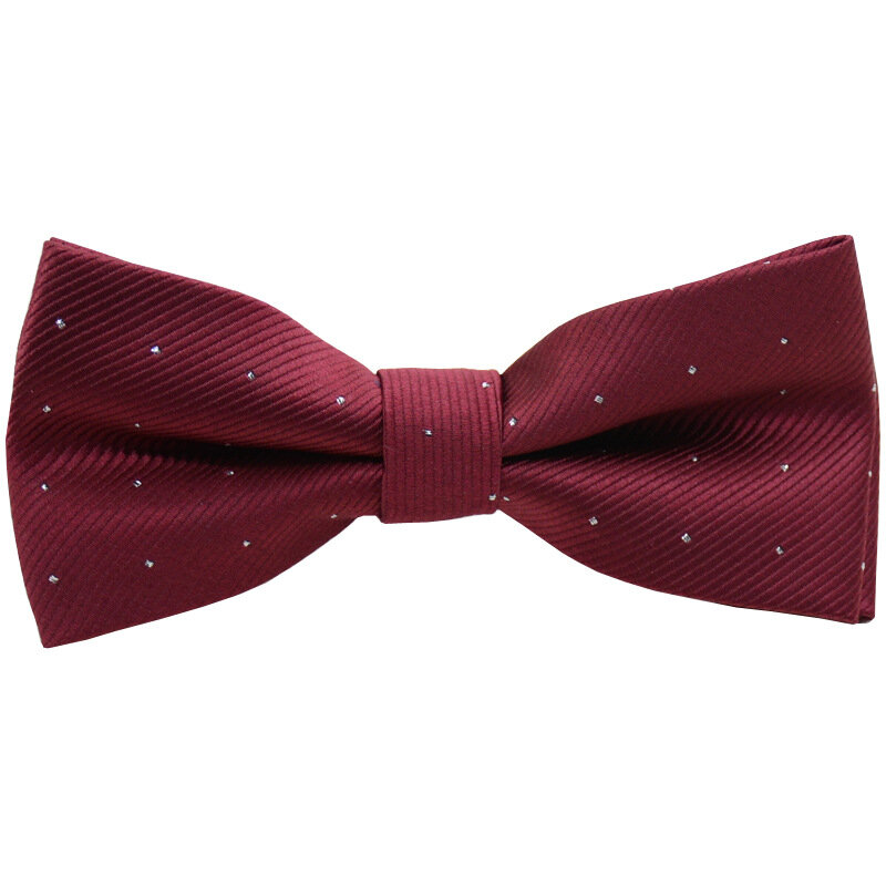 Trendy Shiny Dot Bow Ties For Men Women Sequin Bowties Polyester Butterfly Best Man Groom Wedding Party Wine Red Bowknot Cravat