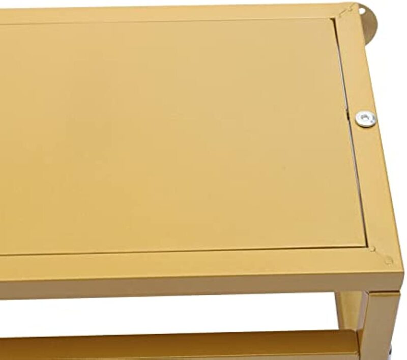 Gold Garment Rack Display Metal Cloths Space-Saving Clothing Storage 31.49 x 10.23 x 6.69 In