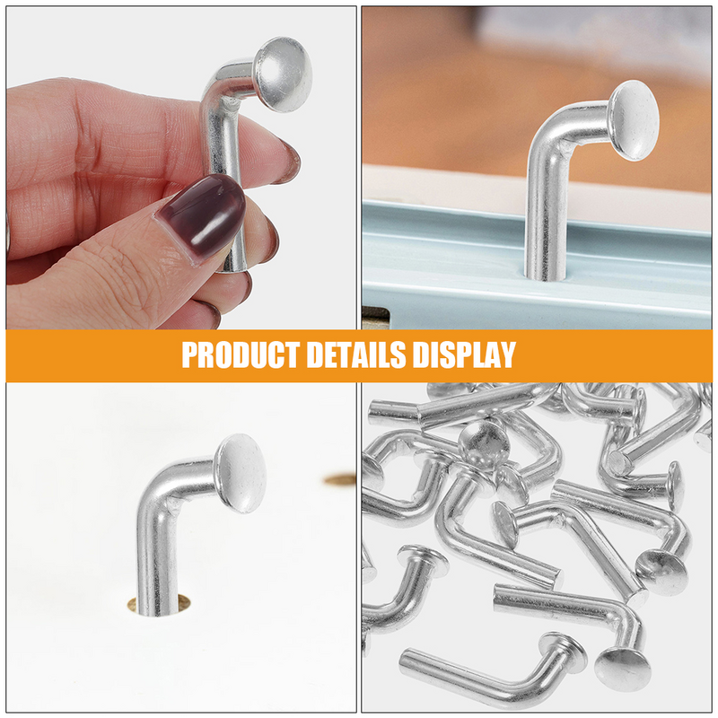 50 Pcs Shelf Latches Bolts Heavy Duty Pallet Racking Pin Safety Hooks Bend J Universal Drop Steel Accessories Clips