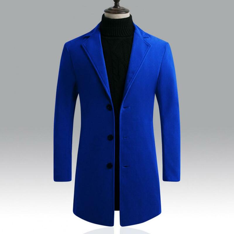 Wiatroszczelny męski płaszcz męski jesienny zimowy kurtka stylowa męska zimowy płaszcz trencz Slim Fit wiatroszczelna do połowy długości dla formalne okazje