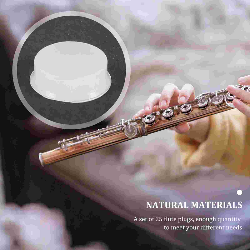 Aksesori silang steker seruling silikon 25 buah instrumen Flauta Irlandesa topi penghenti Jepang Universal