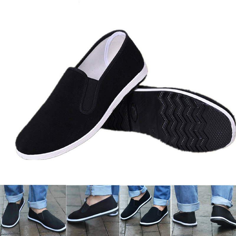 Chińskie tradycyjne buty Kung Fu nowe buty Wushu chiński Kungfu czarne buty Tai Chi stare buty pekiwane sztuka walki trampki 35 ~ 44