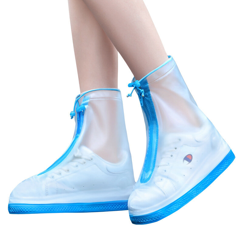 女性用防水保護靴カバー,シリコン,滑り止め,厚く,耐久性,雨のあるファッション