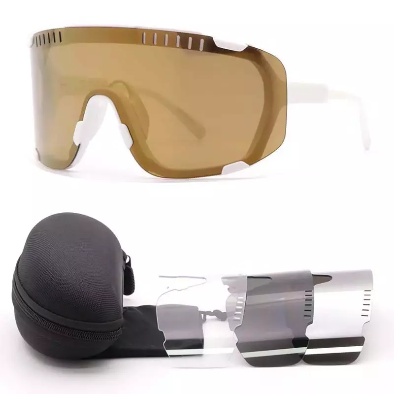 Original DEVOUR Polarized 4 lens Cycling Sunglasses Men women Sport Mountain Bike bicycle Glasses MTB Eyewear