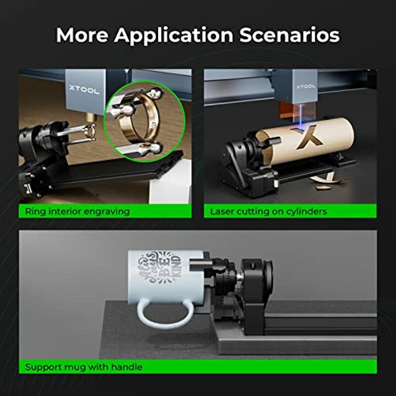 Xtool-回転レーザーカッティングマシン用の4-in-1レーザー彫刻機,切断および彫刻ツール用の回転アタッチメント,モデルra2 pro