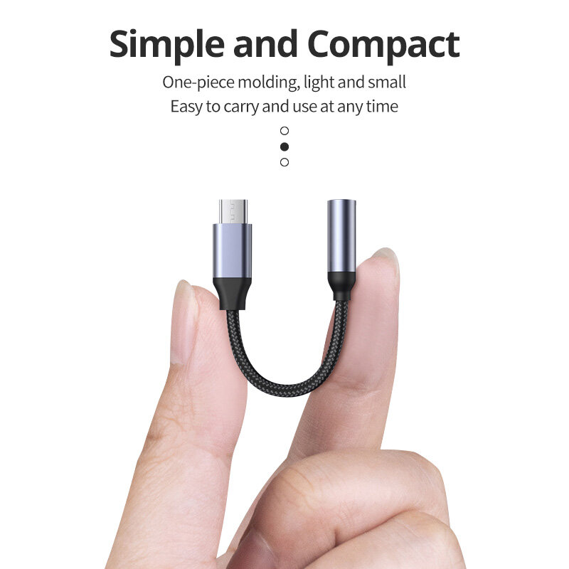USB tipo C para 3,5 milímetros fone de ouvido conversor adaptador Digital, cabo auxiliar, Samsung, Xiaomi, Redmi, Poco, Pixel, LG 3, 5 milímetros