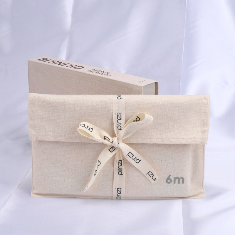 Customized product、Custom Logo Printed Organic Envelope Cotton Canvas Pillow Child Clothing Packing Bag With Tie Cotton Envelope