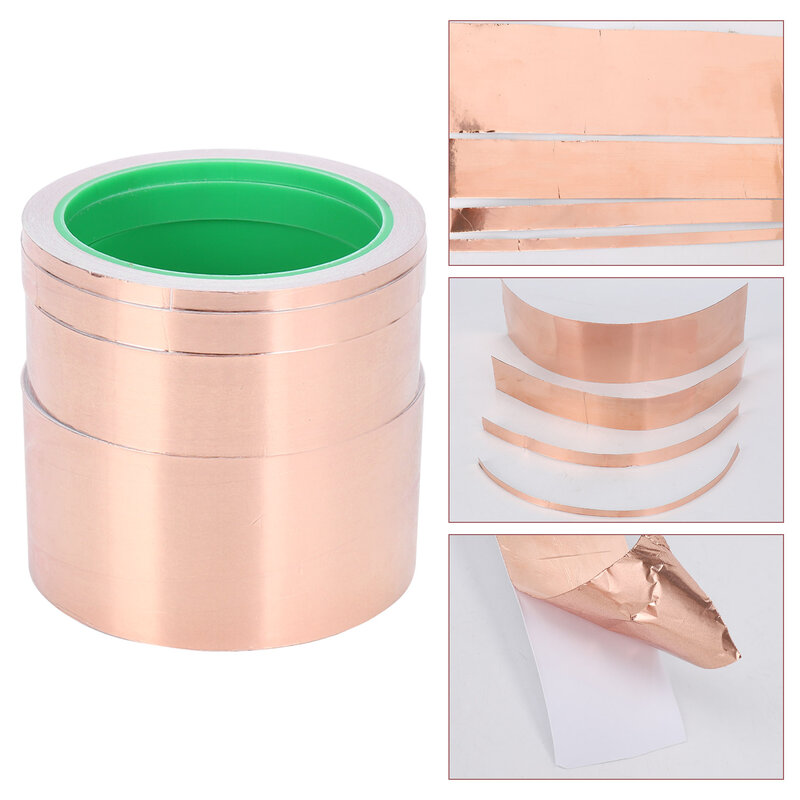 Double Sided Copper Foil Tape for EMI Shielding Conductive Adhesive for Electrical Repairs,Snail Barrier Tape Guitar