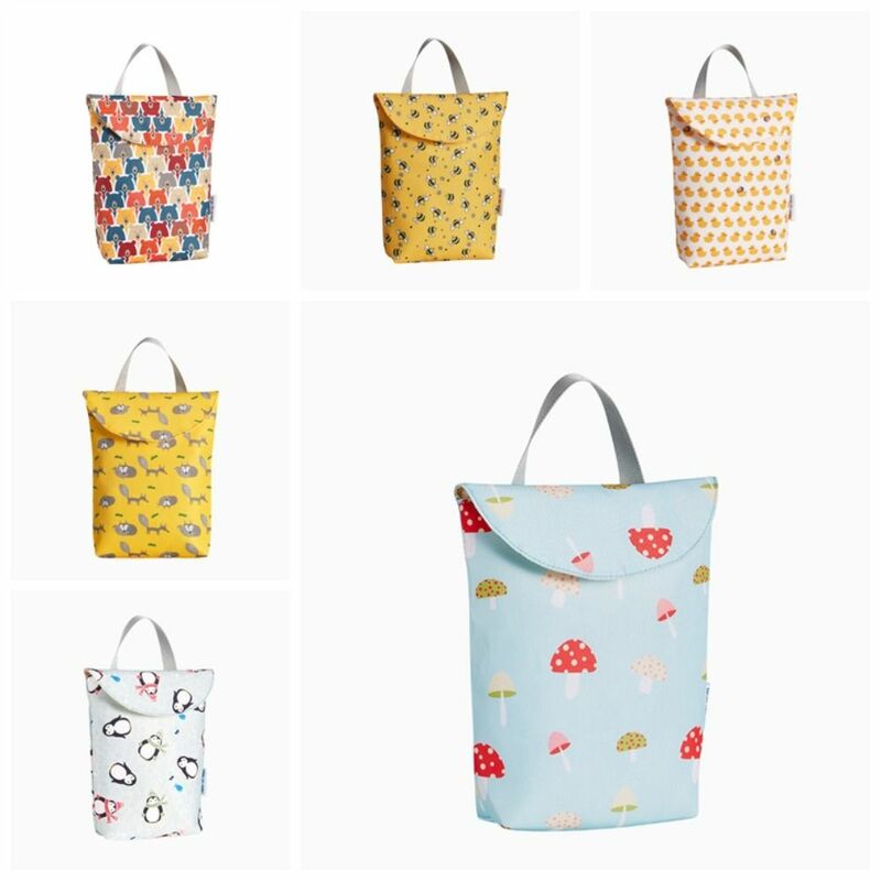 하이 퀄리티 휴대용 방수 보관 가방, 테릴렌 핸드백 후크 및 루프, 대용량 아기 기저귀 가방