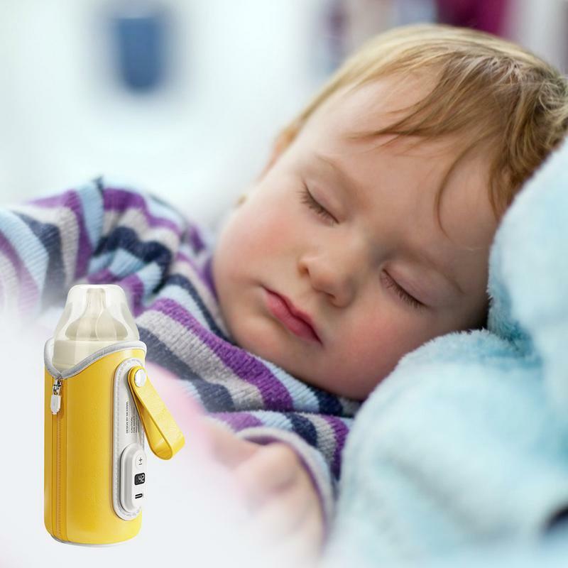 Botol portabel penghangat botol susu Mobil USB pemanas termostat penjaga panas hangat dengan 5 tingkat suhu yang bisa diatur