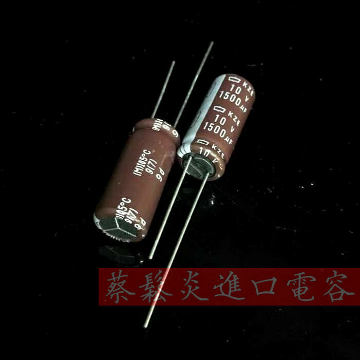 10PCS Electrolytic capacitor 10v1500uf 10*25 black diamond kZE high frequency long life 105 degrees 10v1500uf 10x25
