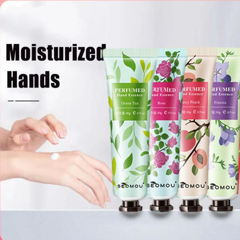 10 Stuks Bloem Fruit Handcrème Hydraterende Voedende Anti Rimpel Anti-Crack Reparatie Crèmes Voor Handen Huidverzorgingsproducten