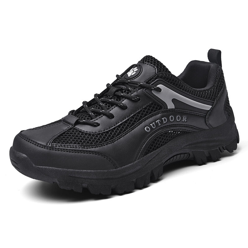 Мужские кроссовки, Новинка лета 2023, дышащая сетчатая Уличная обувь на платформе со шнуровкой, модная износостойкая Мужская обувь для бега