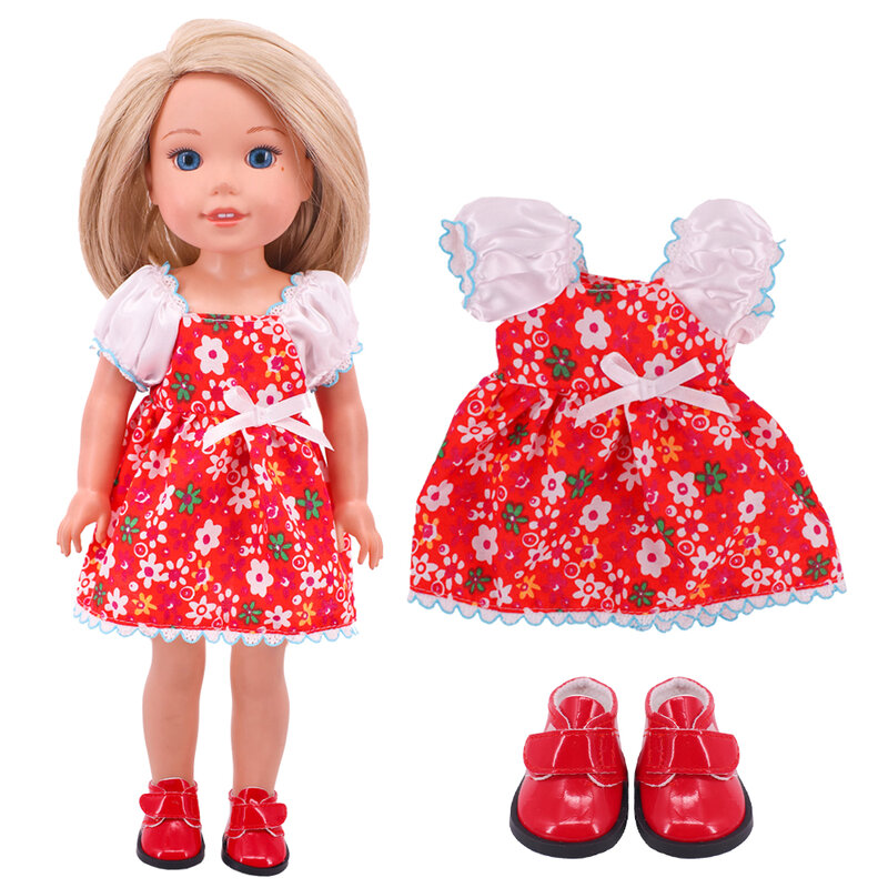 1 conjunto de 14.5-Polegada roupas de boneca bonito casual roupas diárias, para 32-34cm paola reina boneca acessórios da menina brinquedo presentes bonecas sapatos