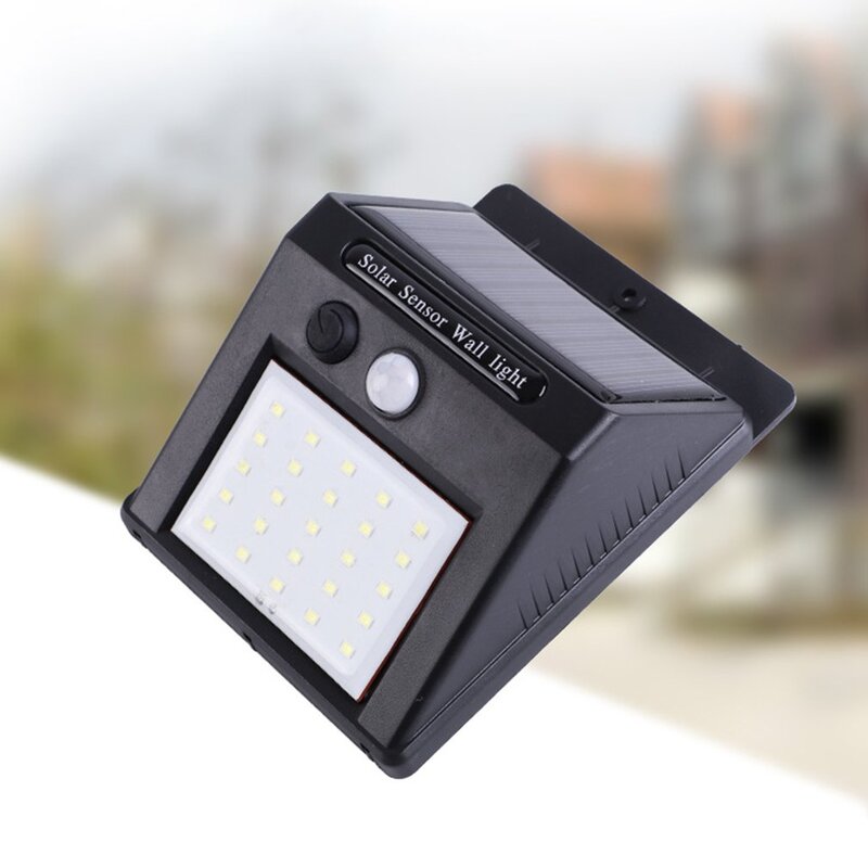 Impermeável PIR Motion Sensor Street Light, Lâmpada solar ao ar livre, Powered Sunlight, Decoração do jardim, 30 LED
