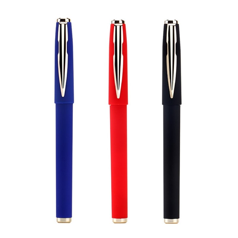 Pluma de firma de negocios C90C, bolígrafo de Gel recargable, negro, azul y rojo, volumen de tinta grande opcional para hombres y mujeres de oficina