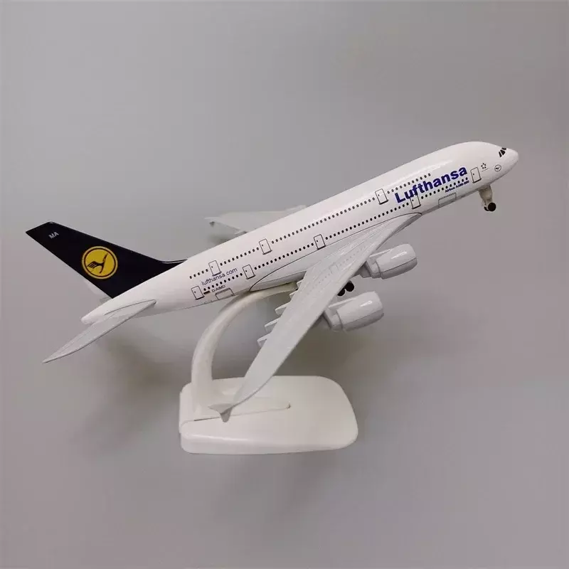 18*20Cm Gelegeerd Metaal Duitsland Lucht Lufthansa Airbus 380 A380 Airlines Vliegtuig Model Diecast Vliegtuig Model Vliegtuig Met Wielen