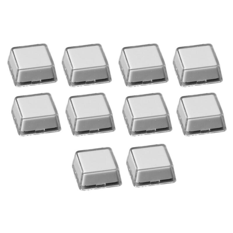 10 قطعة أزرار كابس شفافة أزرار رمادية طبقة مزدوجة كابس المفاتيح الصناعية القابلة للإزالة ملصقا مفتاح لوحة المفاتيح Keycap