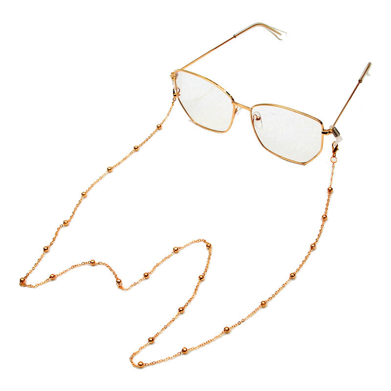 Цепочка для очков женская, модная металлическая ретро-цепочка для солнцезащитных очков с жемчужинами, ремень-держатель, Прямая поставка