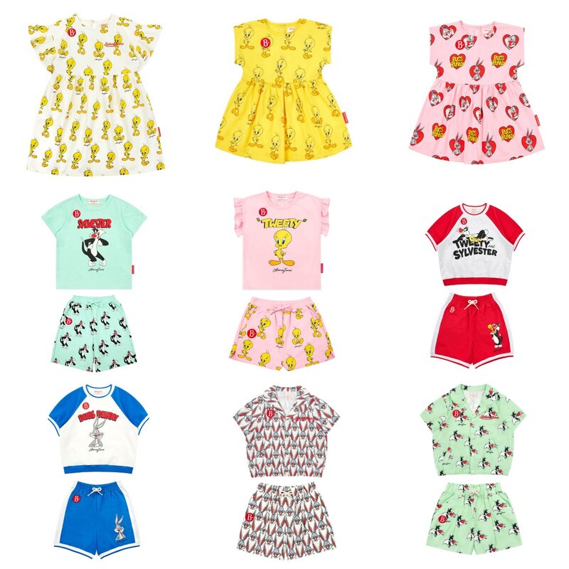 2024 Boy Set Girls Dress Boy Sunscreen Cothing Costume Tops Tshirts Shorts Sets Clothes for Baby Girl  Clothes Baby Outfit Set