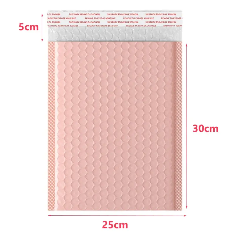 ซองจดหมายสำหรับถุงไปรษณีย์สีชมพูซองจดหมายขนาด29X38ซม. บุของขวัญโพลีซีลกันกระแทกน้ำหนักเบาด้วยตนเอง
