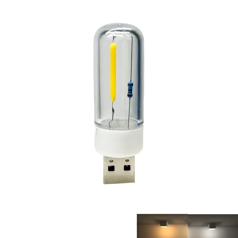 โคมไฟ LED แคมป์ USB 5V ไฟกลางคืน LED หลอดไฟแบบพกพาโคมไฟ USB ชาร์จไฟได้สำหรับโน้ตบุ๊ค