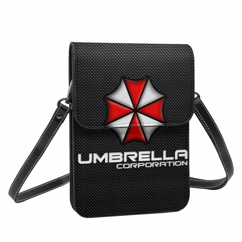 مظلة حمراء حقيبة الهاتف الخليوي Crossbody ، محفظة الهاتف الخليوي ، حقيبة الكتف ، حزام قابل للتعديل