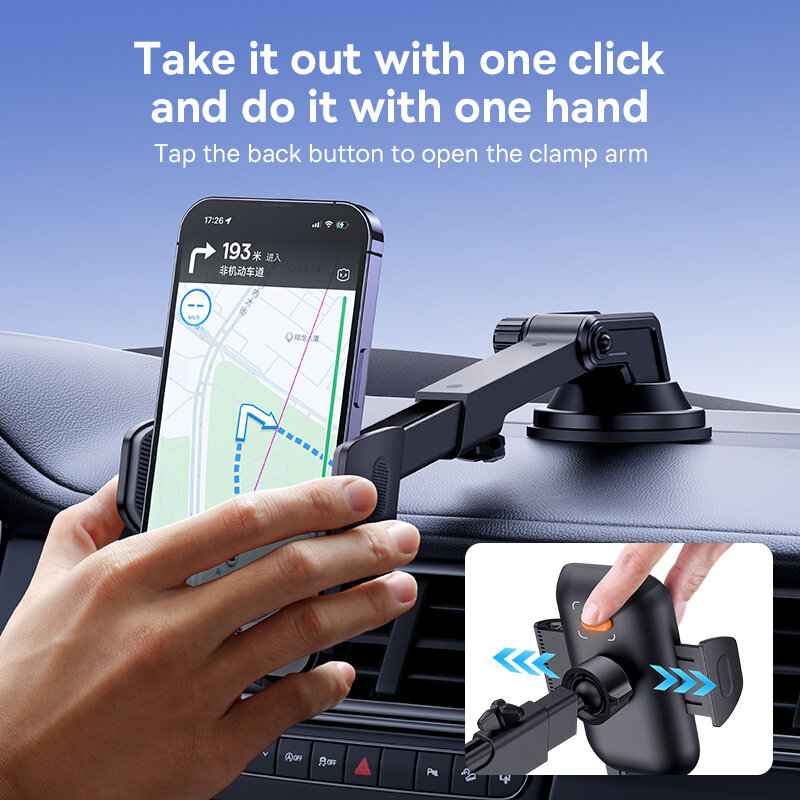 Baseus Car Phone Holder Sucker for Dashboard Windshield Vent Mobile Car Holder Clamp For iPhone Pro Max X Xiaomi Huawei Samsung