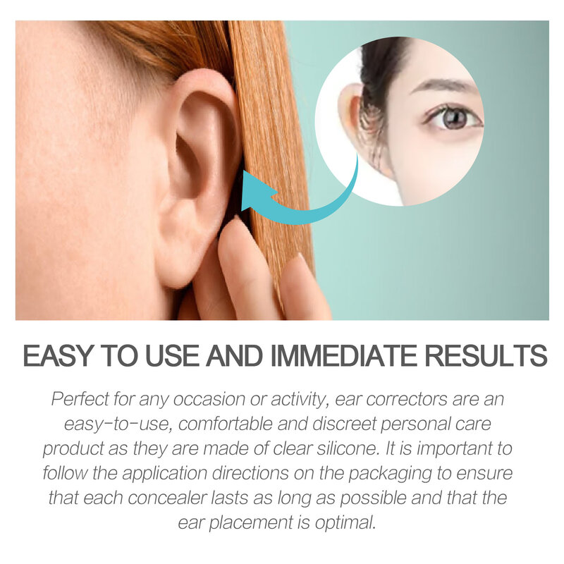 Parche Corrector de oreja autoadhesivo, silicona impermeable, Corrector estético de oreja sin cirugía, herramienta de maquillaje de belleza