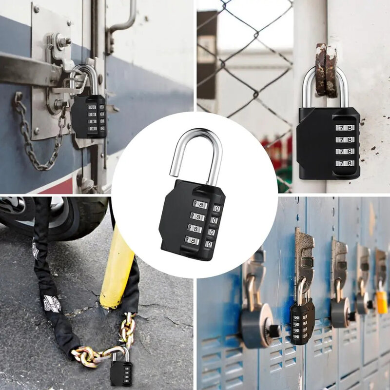 ORIA BLOPadlock-Serrures à mot de passe, 4 chiffres, étanche, extérieur, porte, valise, sac, GT, armoire, Psych, fenêtre, 1 pièce