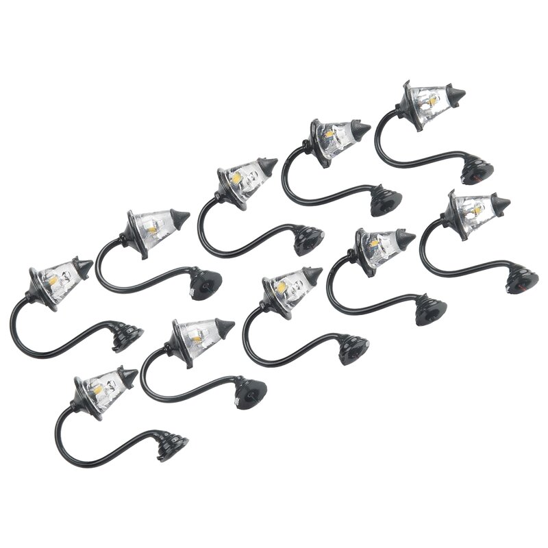 10PCS Wall Lamps LED Street Lamps 1-Lamp For H0 Houses Building Set Outdoor Garden Decorations Christmas Home Decoration