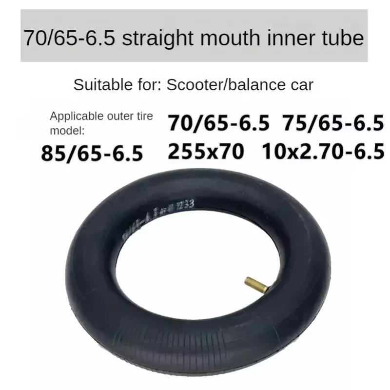 Tubo Interno Direto para Scooter de Balanço Elétrico, Pneu para Xiaomi Ninebot Mini Pro, 10 polegadas, Camera0, 45 Graus, 70 65-6.5