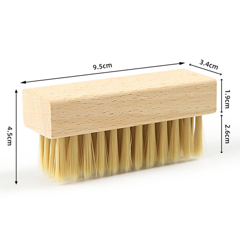 Solid Wooden Handle Soft Bristles /Horse Hair /Plastic /Nylon Wire Shoe Brush for Slippers Sneaker Boot Care Stain Removal Kit