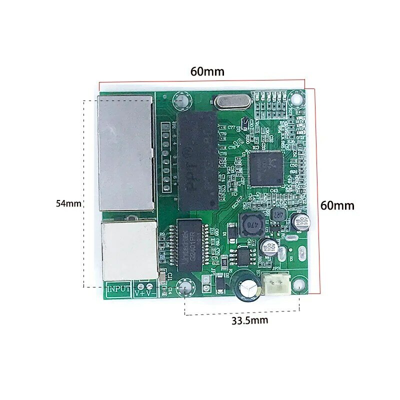 Módulo de interruptor Gigabit de 3 portas é amplamente utilizado em LED linha 3 port 10/100/1000mport mini interruptor módulo PCBA
