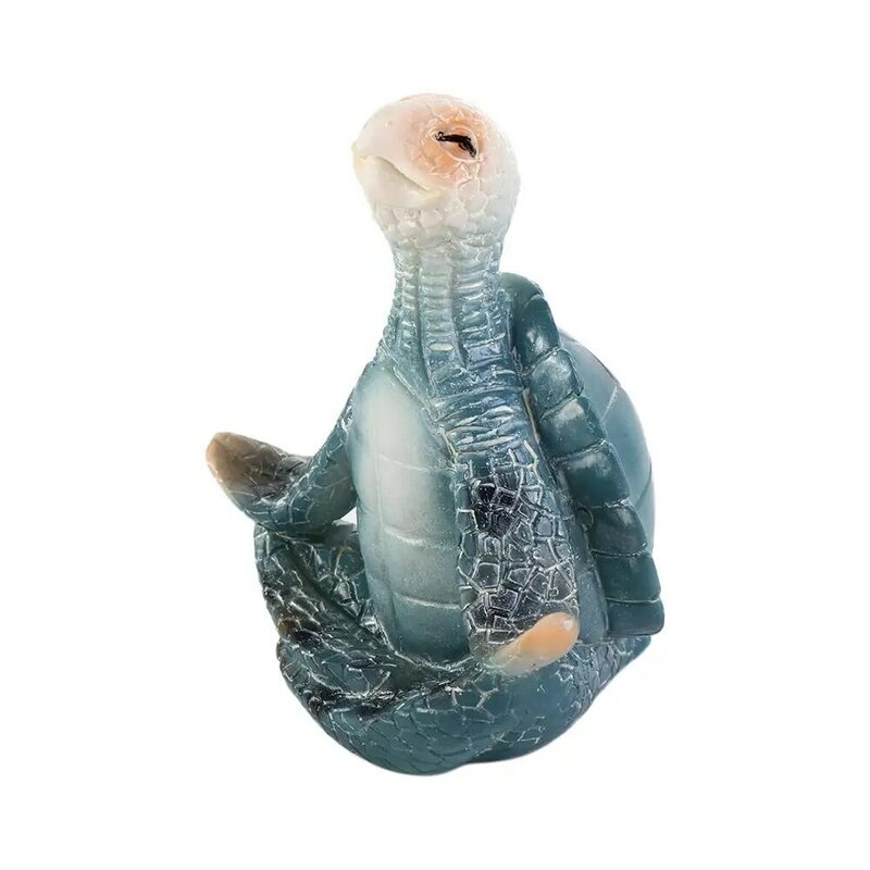 Kerajinan Resin unik meditasi Yoga dekorasi rumah patung penyu laut ornamen Desktop patung taman kura-kura simulasi