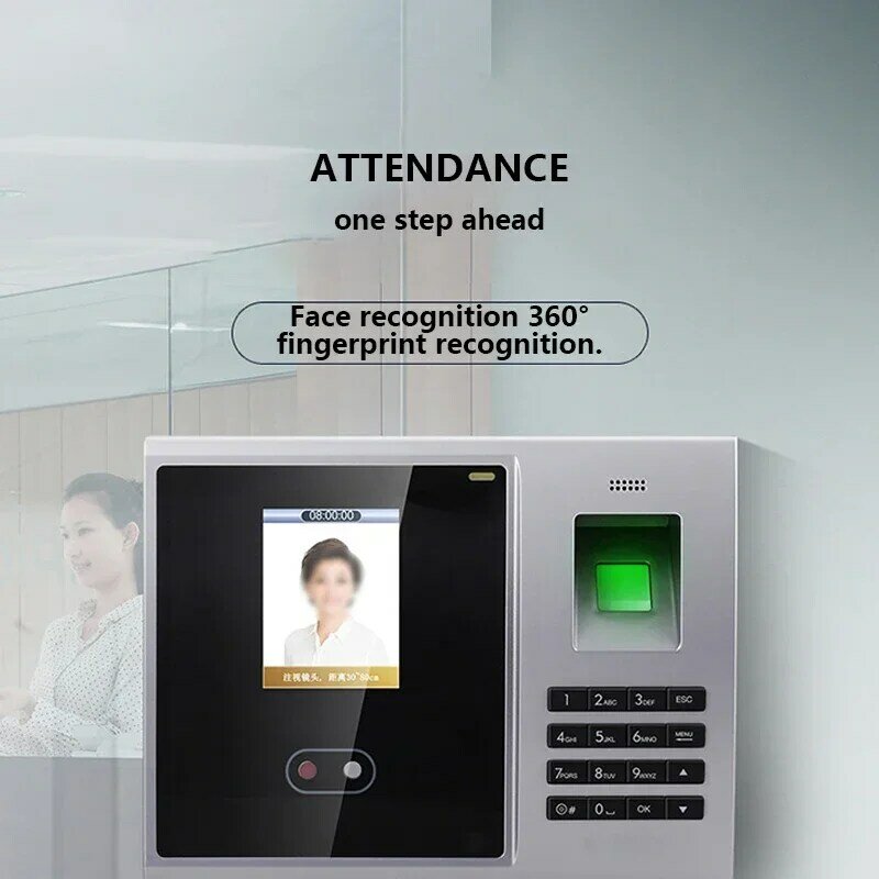 3749 Staff Attendance Management Time Recording Facial Recognition Face Time Attendance with WIFI Wireless Management Stock