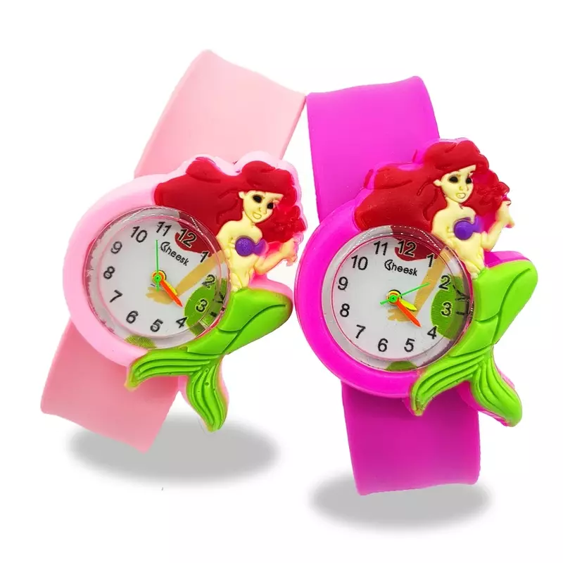 3D 만화 인어 어린이 시계, 아기 장난감, 시계, 팔찌, 어린이 시계, 여아/남아용 어린이 시계, 크리스마스 선물