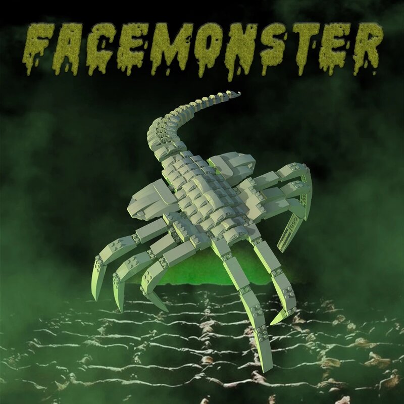 Aliened Predator Facehugger importer nights Model Kit, MOC Parasite, Scorpion Cosplay Prop, Monster Figure, Brick Set, DIY Toys, peuvGift